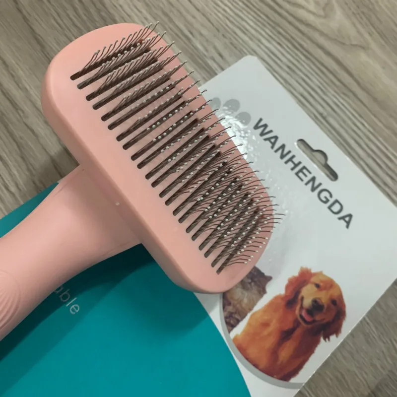 High Quality Pet Grooming Tool Pet Comb Plastic Handle Dog And Cat Hair