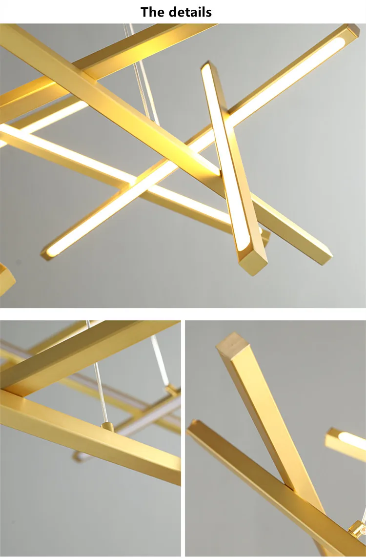 Post modern chandelier light gold design chandelier European led pendant light office chandelier