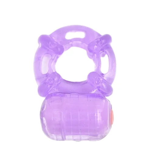 Crystal TPR Vibrating Cock Ring for Men Dual Motors Rubber  Penis Toys