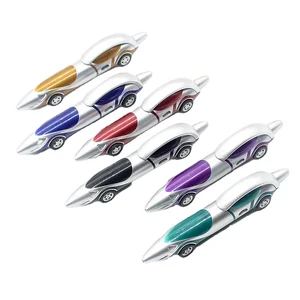 Cartoon Car-Shaped Ballpoint Pen for Primary School Students Creative Plastic Stationery Toy Personalized Fun Pen Gift