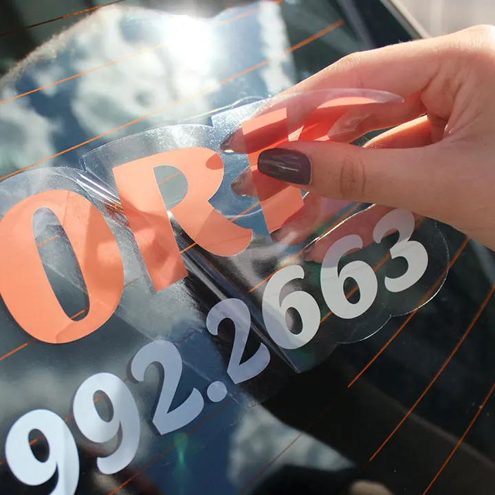 Custom Waterproof Windshield Reflective Radium Cutting Logo UV Resistant Window Vinyl Lettering Transfer Car Decal Stickers