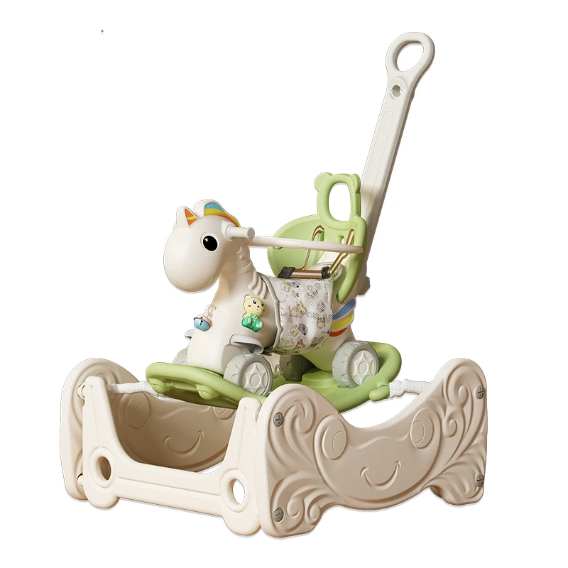 1-6 Indoor Home Use Baby Rocking Horse Anti-Fall Trampoline