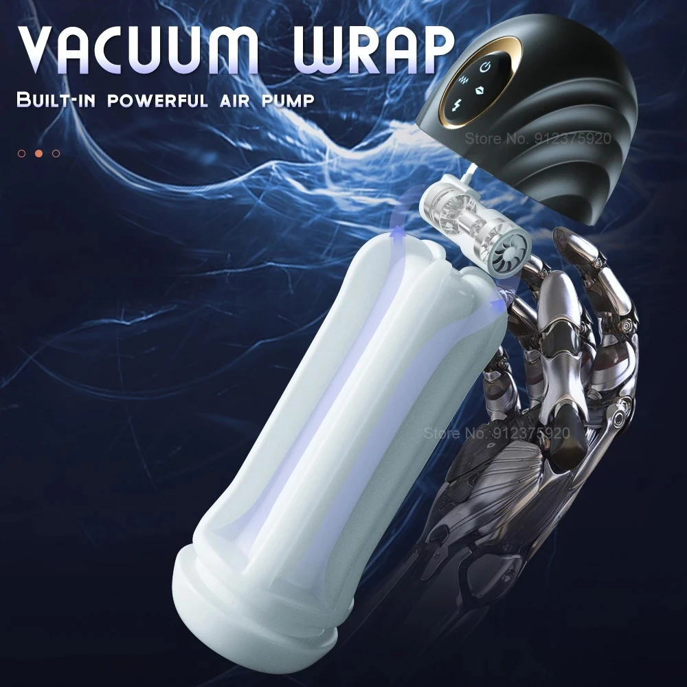 Automatic Vacuum Sucking Male Masturbator Vagina Pussy Sex Machine for Men Realistic Vibrating Masturbation Cup