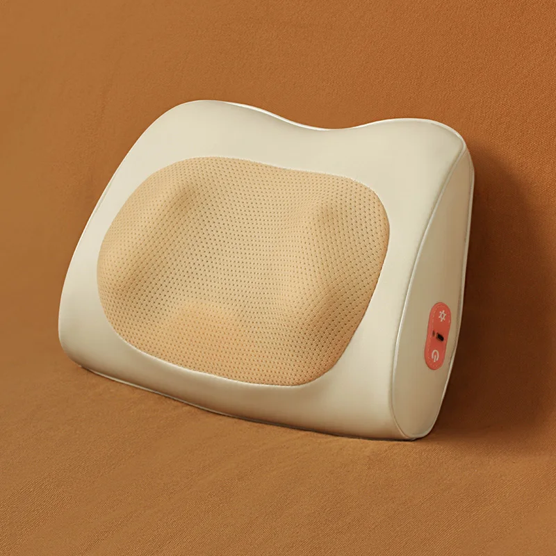 Coussin de massage profond avec chaleur, pétrissage à 2 vitesses et revêtement en similicuir