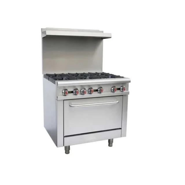 Commercial Kitchen Equipment Professional 6-Burner Oven for Hotels Restaurants Retail Food Shops Manufacturing Plants