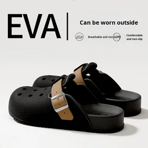 Clog Shoes Men Women Summer Soft Cushioning Outdoor Closed-Toe EVA Thick Sole Non-Slip Unisex Sandals