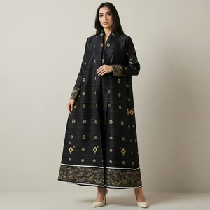 New Arrival 2026 Miyake Pleated Abaya High-quality Printed Loose Casual Abaya Women's Fashion Abaya