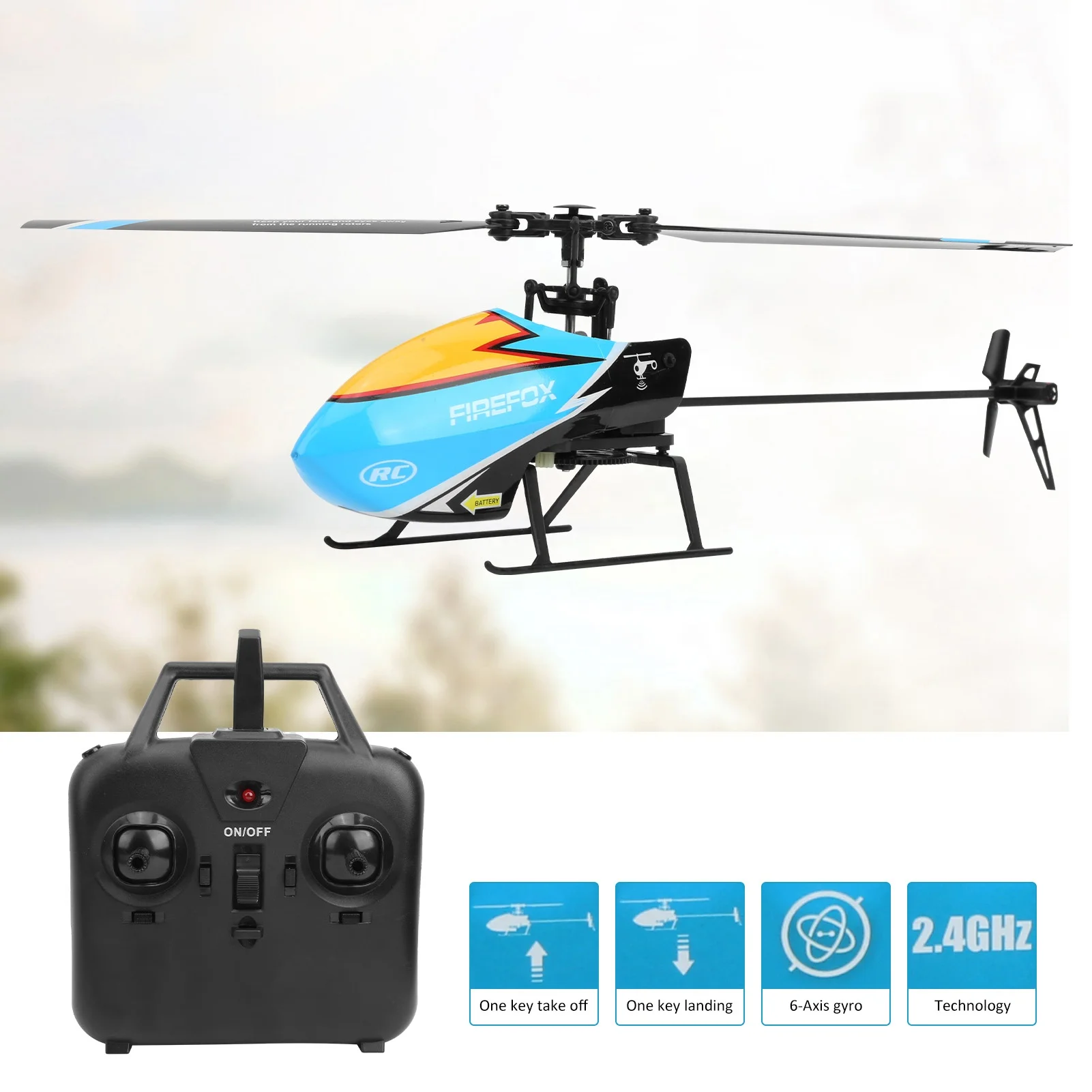 Flybarless Firefox C129 2.4G 4ch RC Helicopter with 6-Axis Gyro