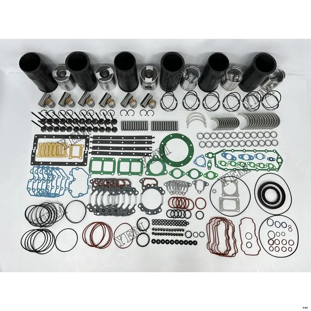 Engine Rebuilding Kit With Full Gasket Set Cylinder Piston Rings Liner Bearing Valves Fit for Komatsu 6D125