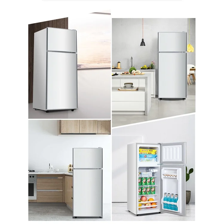 Solar Refrigerator DC 98L 118L 142L 178L 196L 218L 268L Solar Freezer Refrigerator Double Doors Top Refrigerator manufacture