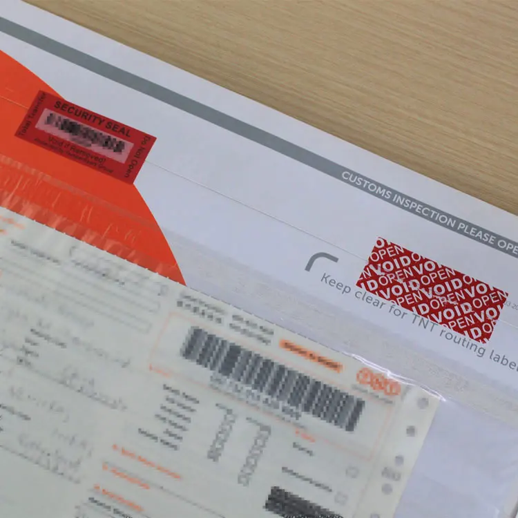 PVC Anti-Theft Security Adhesive Stickers Tamper-Resistant and Proof Asset Labels Anti-Counterfeit Features