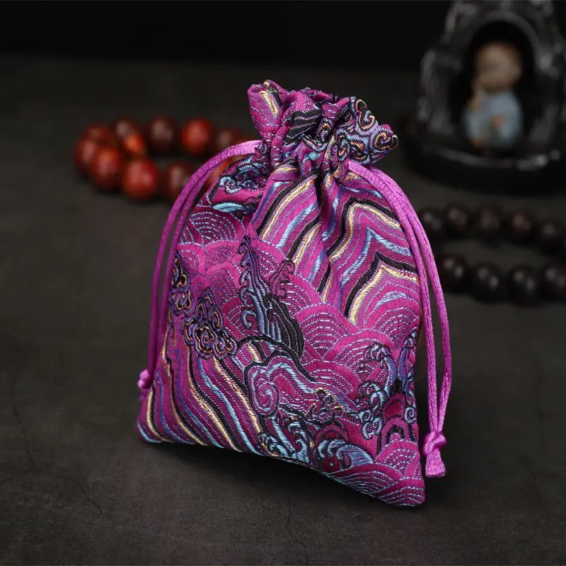 Оптовая продажа парчовый браслет 90x120 мм в китайском стиле Подарочные Упаковочные пакеты для ювелирных изделий