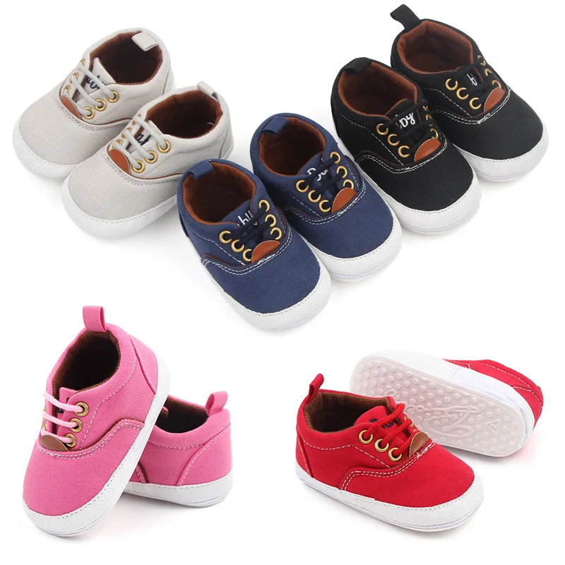 2022 Spring Autumn Solid Baby Sneakers for Boys and Girls Canvas Toddler Casual Shoes supplier