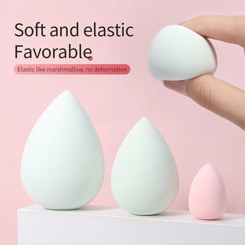 LMLTOP 3pcs Carton Cow Makeup Sponges for Foundation Private Label WaterDrop Shape Makeup Sponge Set Cute Blender Beauty A80212
