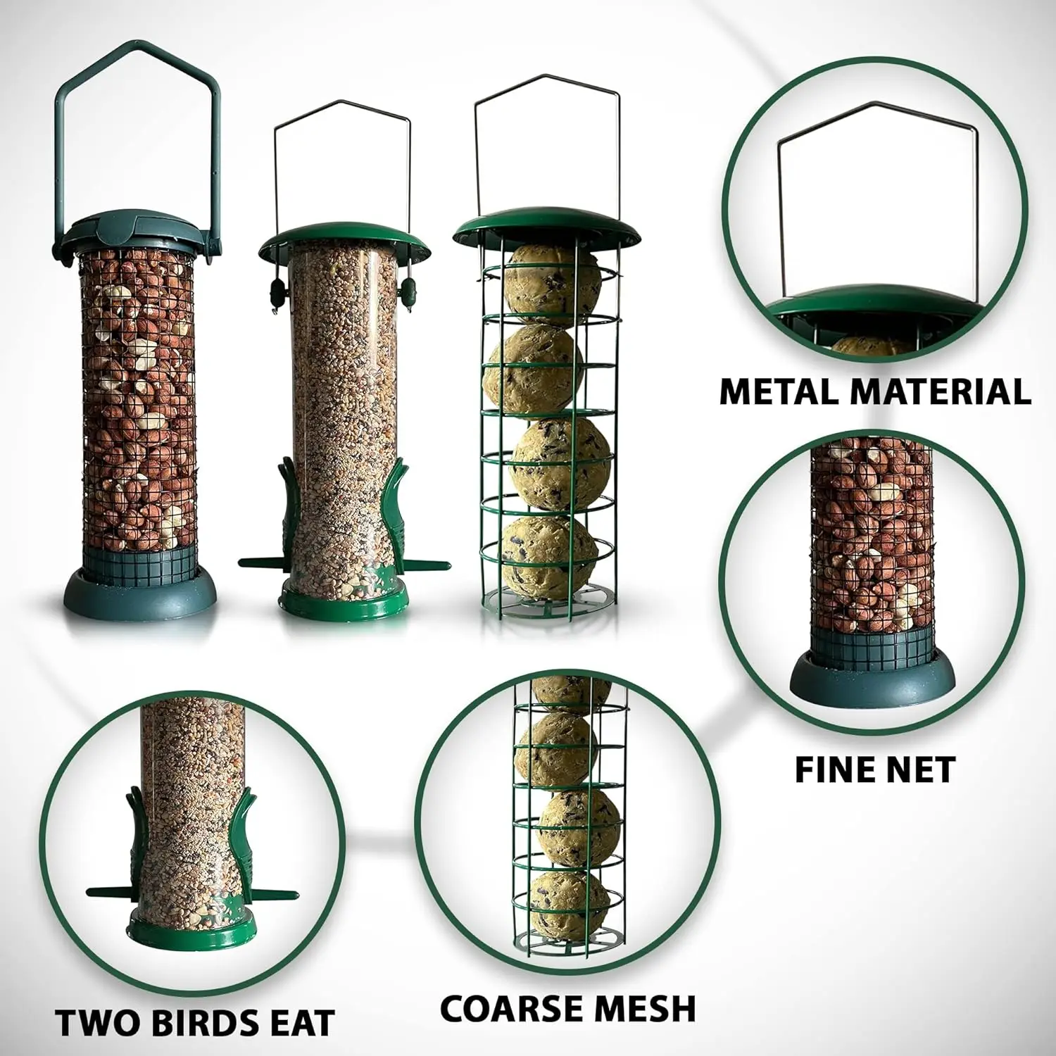 Hanging Bird Feeders for Small Birds - Squirrel Proof
