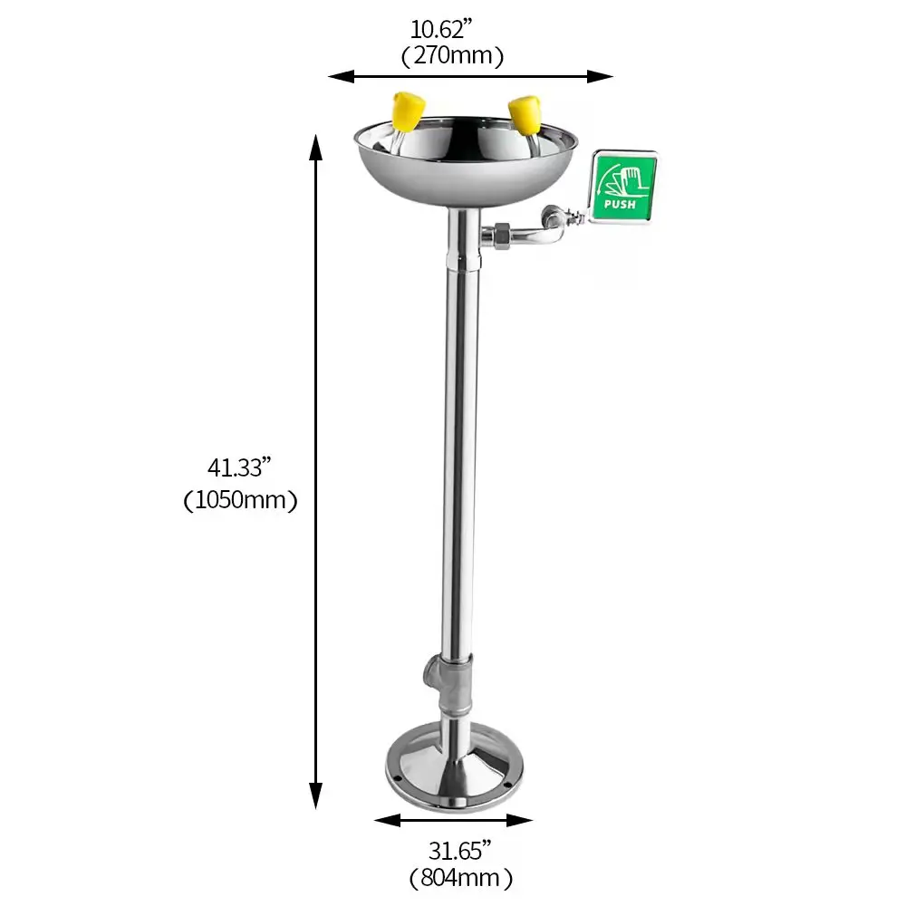 Quality 16 gallon portable mobile wall-mounted eye washer eyewash station shower eyewash with base supplier