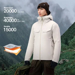 24 New Lightweight Men's Winter Coat With 800 Fill Goose Down Pelliot Outdoor Windproof Mountaineering Hiking Waterproof Jacket