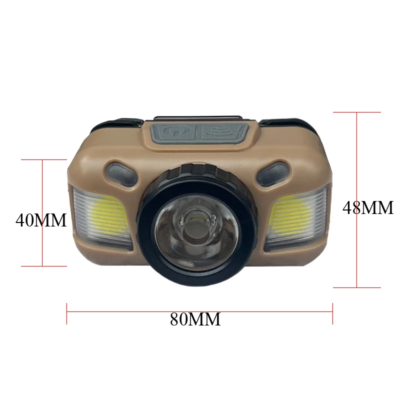 Body Motion Sensor Headlamp Induction USB Rechargeable Headlight 2 Switch Modes Head Flashlight Torch Lamp for Camping