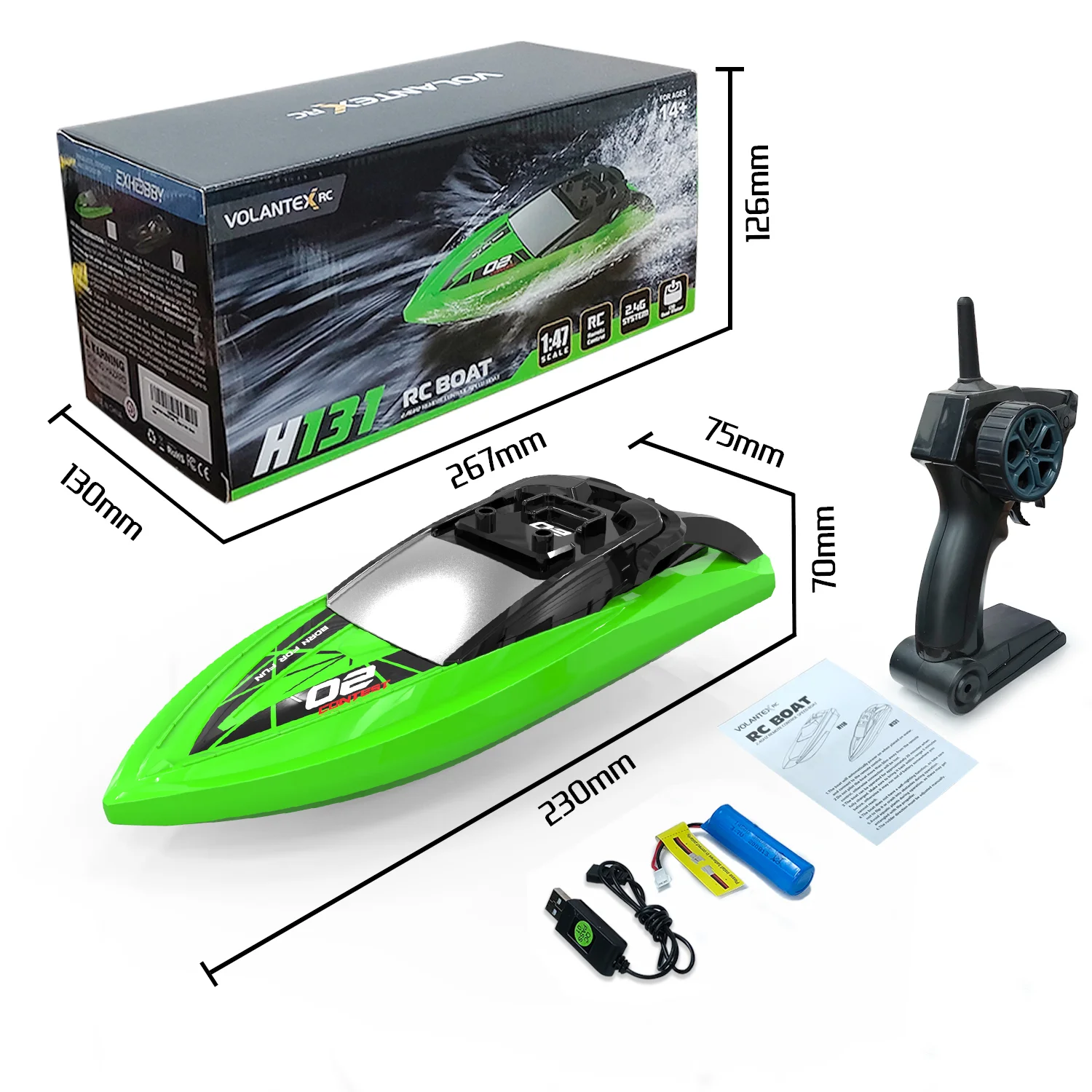 Volantex RTR Remote Control Racing Boats for Pools and Lakes