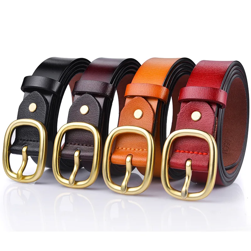 Hot Sale Women's New Genuine Leather Belt Leather Women's Belt Pure Cowhide
