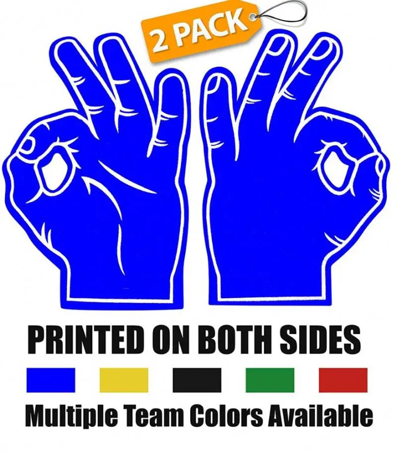 Festival Party Tools 3mm/4mm/5mm Thickness Eva Cheering Foam Finger With Slogan