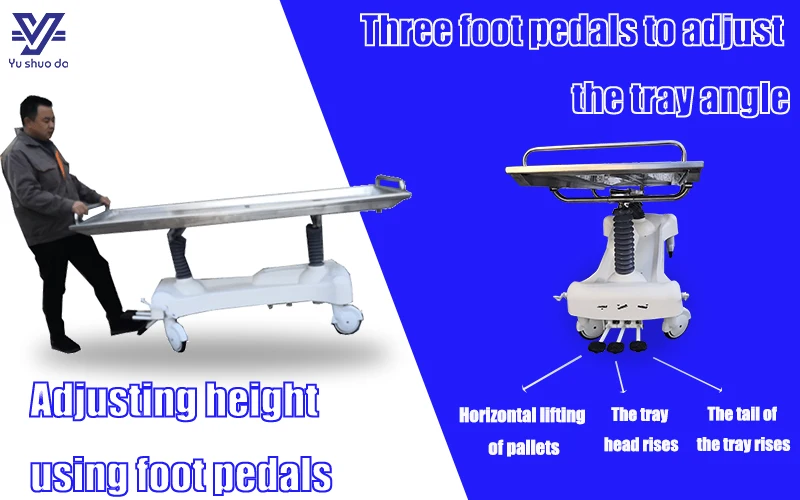mortuary hydraulic trolley