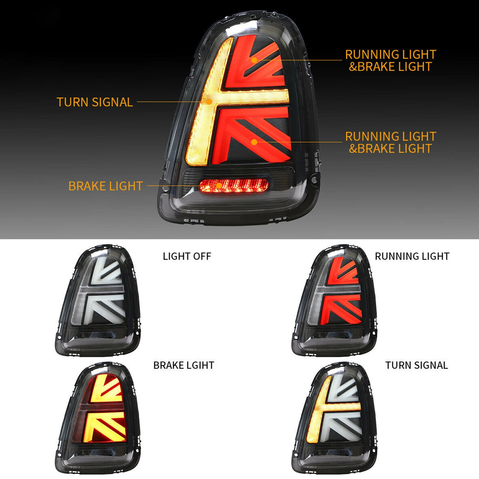 Car Taillight Assembly Full Led Tail Lights For Mini Cooper R56 R57 R58 ...