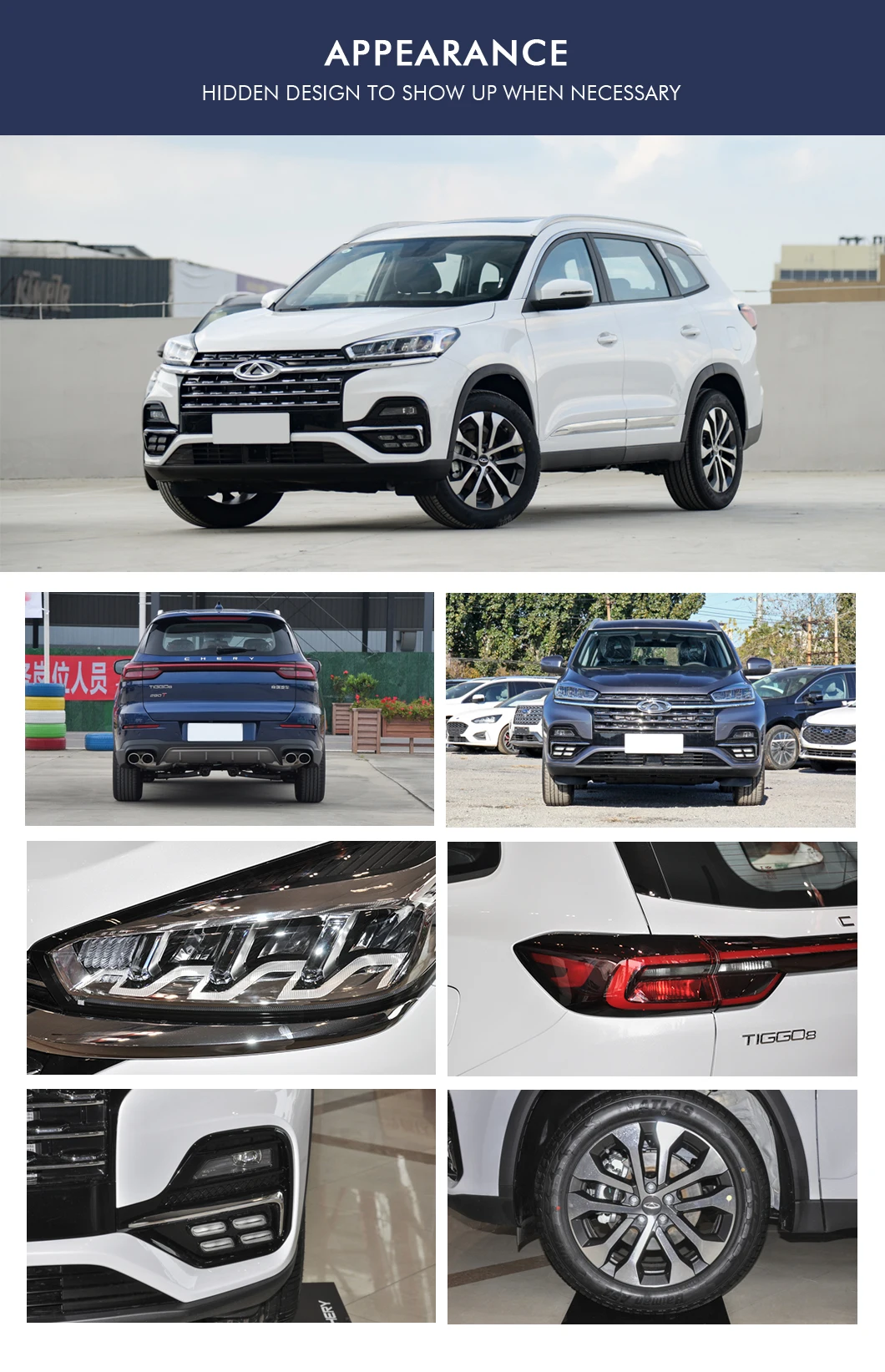 Deposit Chery Tiggo 8 Pro EV Car  Wholesale Discount Passenger Vehicle with 5 Seats High-Speed 200km/h for Travel Cherry Car supplier