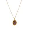 Collana ovale in oro con cartamo