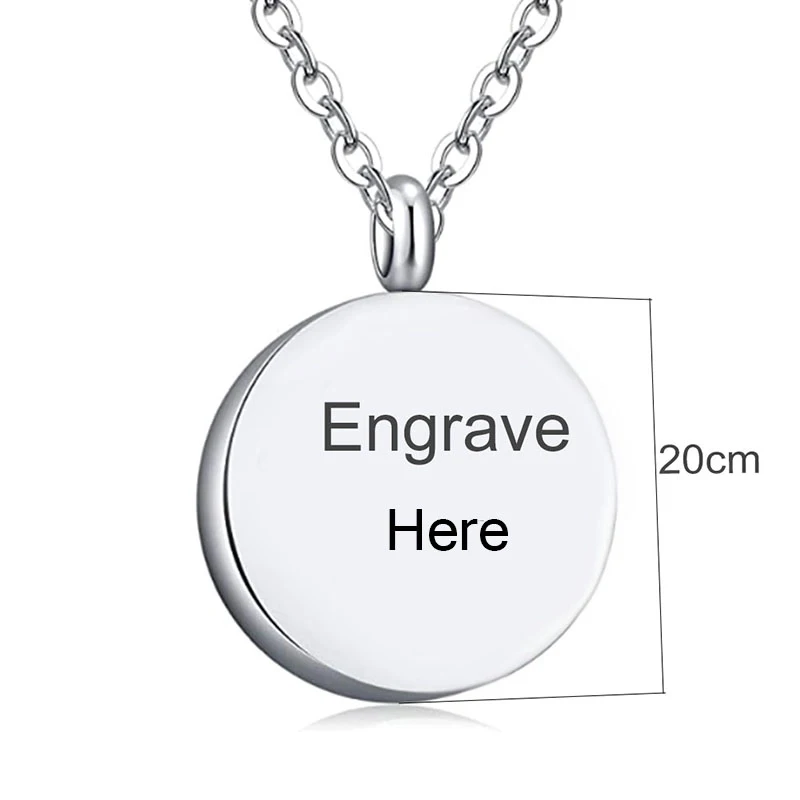 Urn Necklace for Ashes Round Big Tree Pattern Cremation Jewelry Keepsake Pendant Eternity Memorial Gift for Women and Men