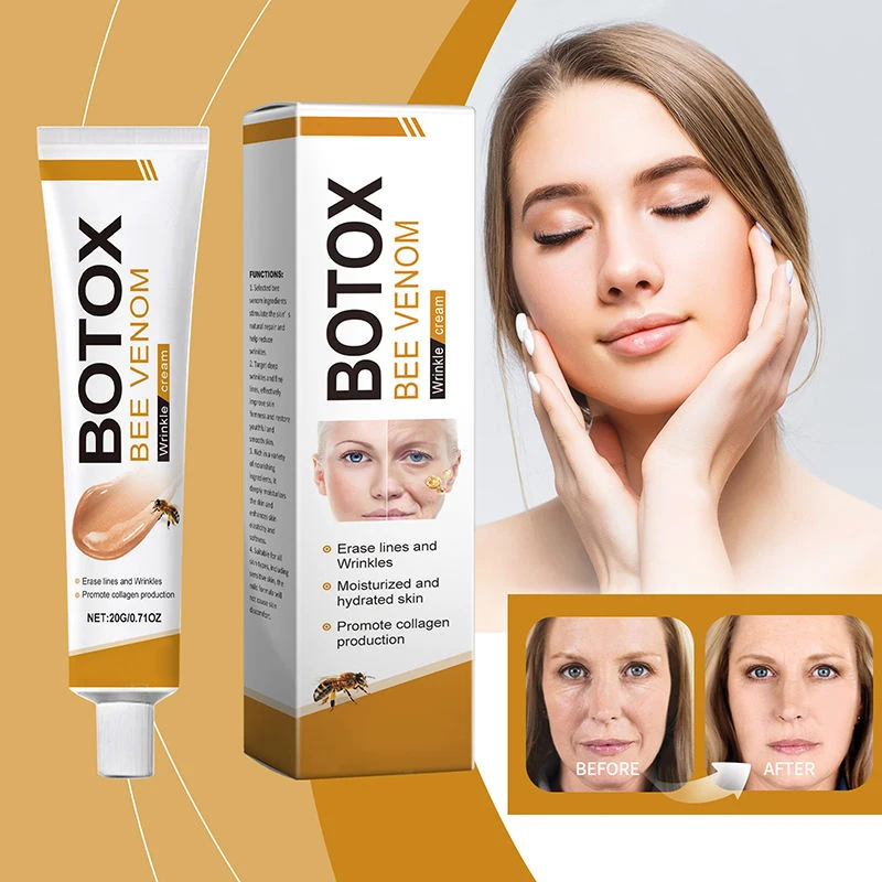 Hot Sales 20g Organic Face Skin Care Erase Lines Firming Lifting Bee Venom Wrinkle Cream