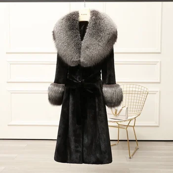 Wholesale Women's Winter Coat Women's high quality mid-length fur coat Women's extra thick warm oversized trench coat