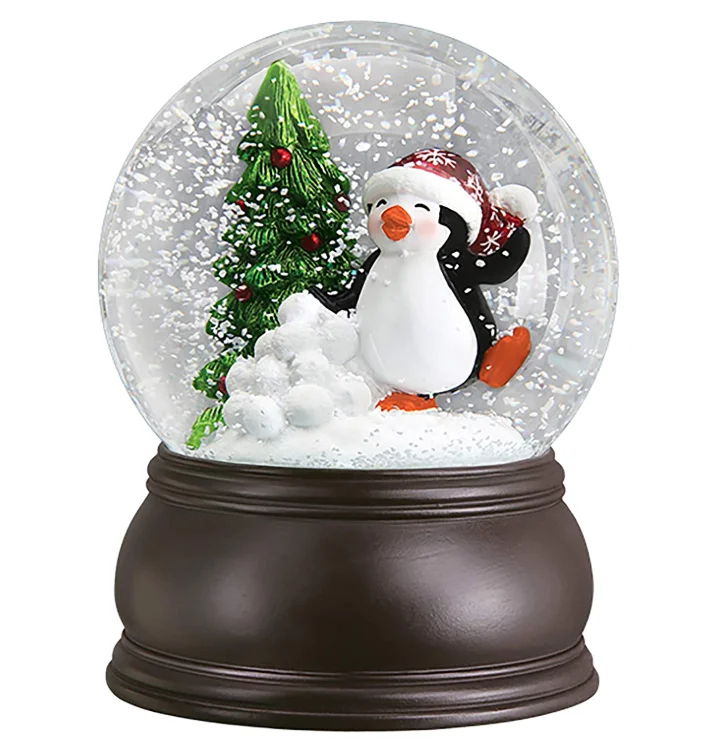 penguin parade snowglobe,snow globe,christmas present - buy snow