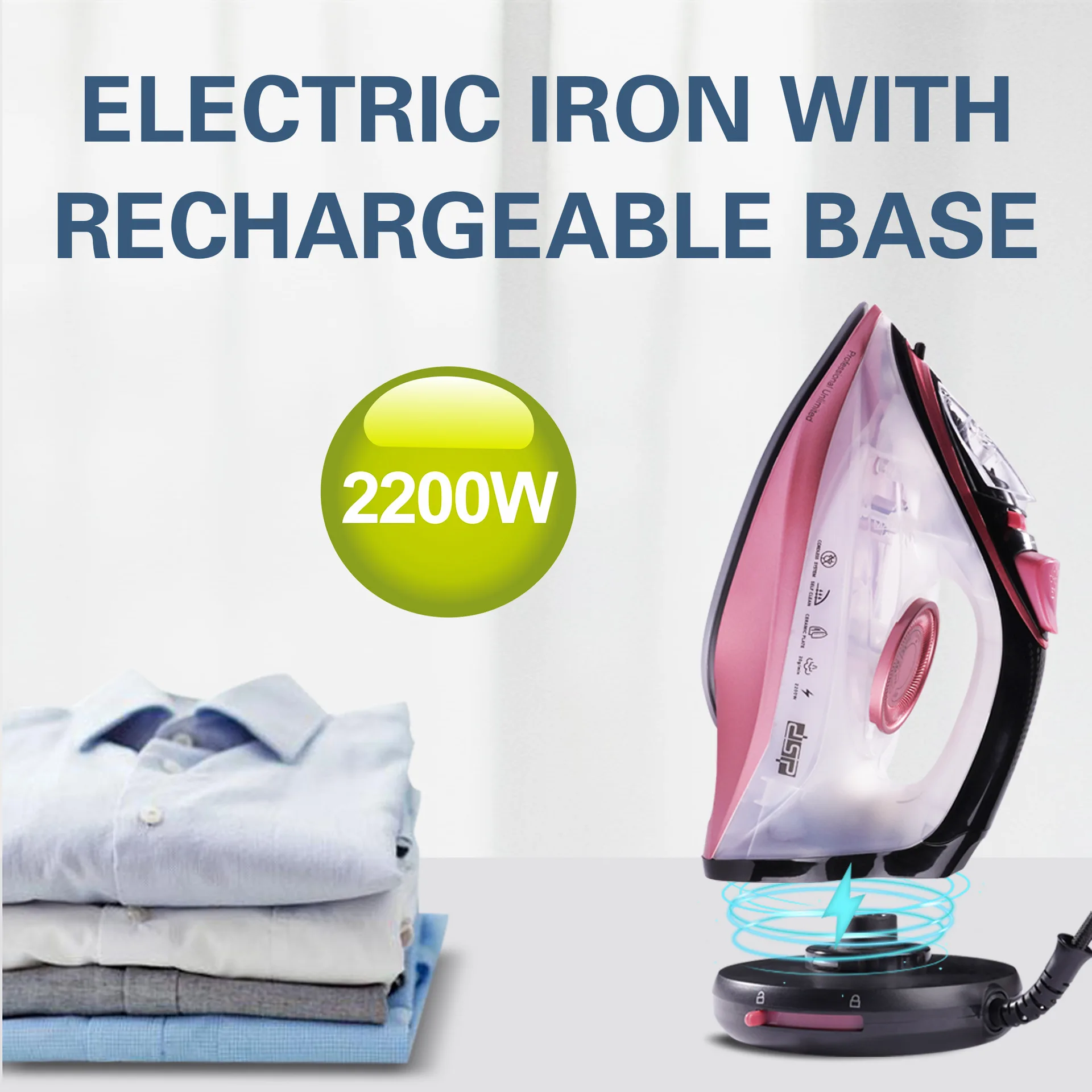 Cordless Steam Iron Steamer Electric Irons For Clothes Mini Steam Iron