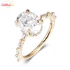 18k Yellow gold+Moissanite Diamond