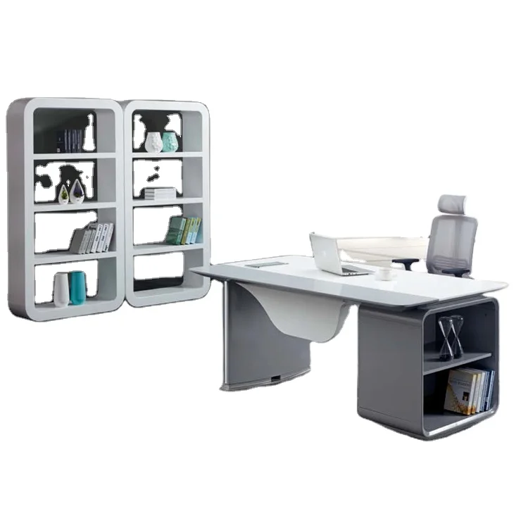 Простой дизайнерский Офисный Компьютерный стол Ekintop деревянный офисный стандартного размера