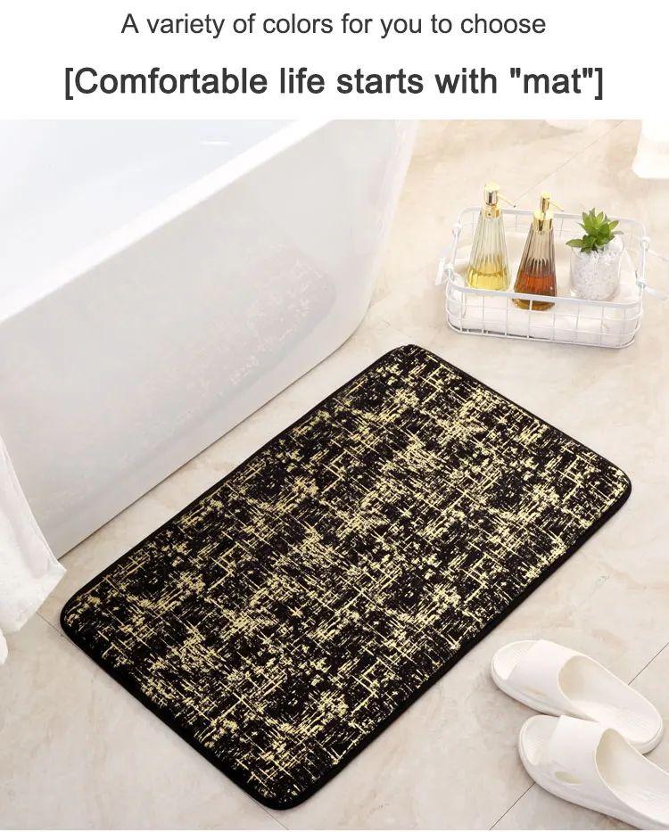  Morden anti-slip bath mats 100% Polyester PVC Bottom Memory Foam bathroom mat super absorber supplier