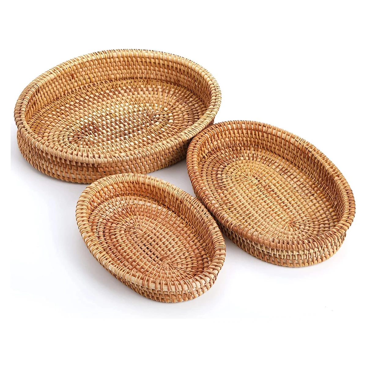 Top Shopping Rattan Bread Baskets,Natural Handmade Woven Fruit Baskets