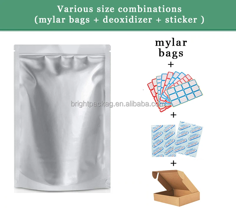 50 Pack 1 Gallon Mylar Bags (extra Thick 9.4 Mil,14" X 10") Vacuum