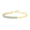 4mm  light gold white stone