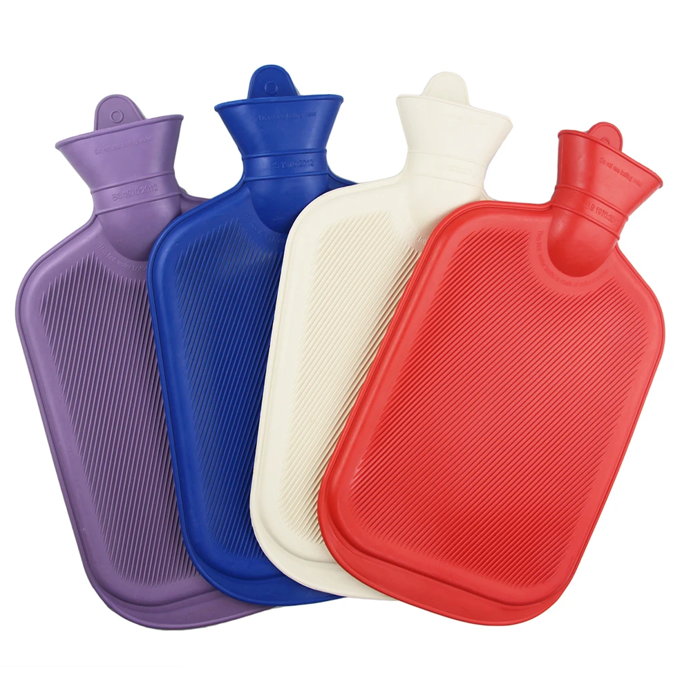 wholesale manufacture bpa free hand warmer waterproof bs 1000ml 2000ml hot water bag bottle rubber for pain relief