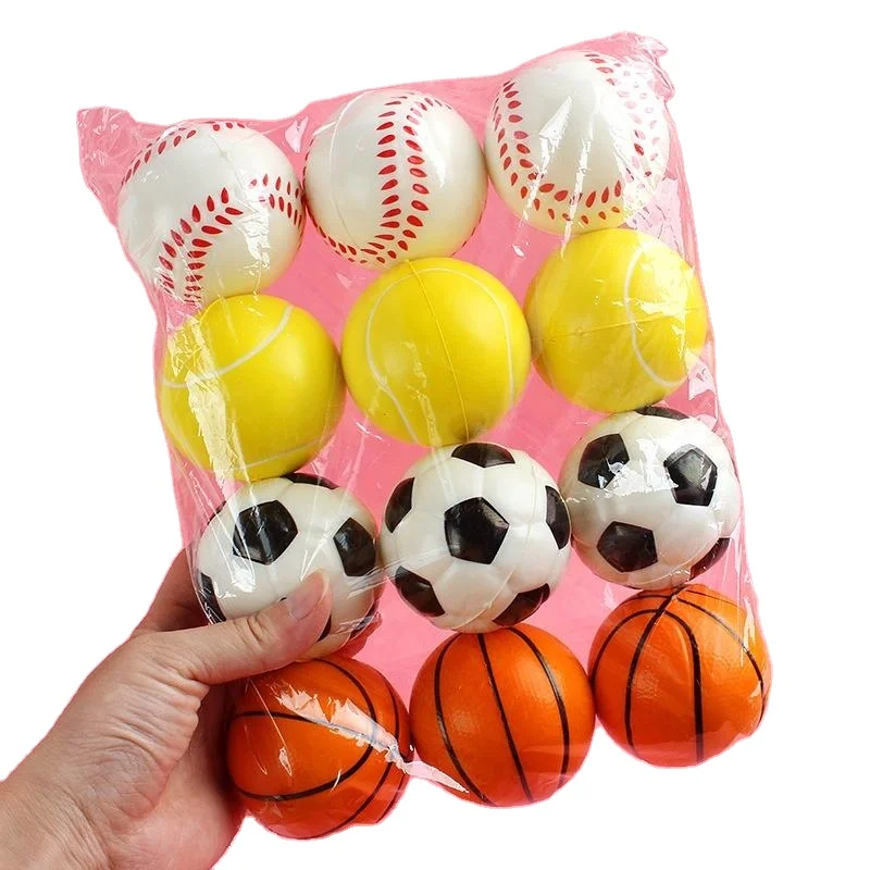 New Creative Design Custom Logo Pu Foam Anti Stress Toy Ball Squeeze Stress Mesh Ball Pu Soccer Ball