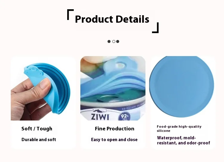 Multicolored Silicone Pet Food Lid Leak Proof Can Lids for Cats and Dogs Sealed Freshness Options supplier