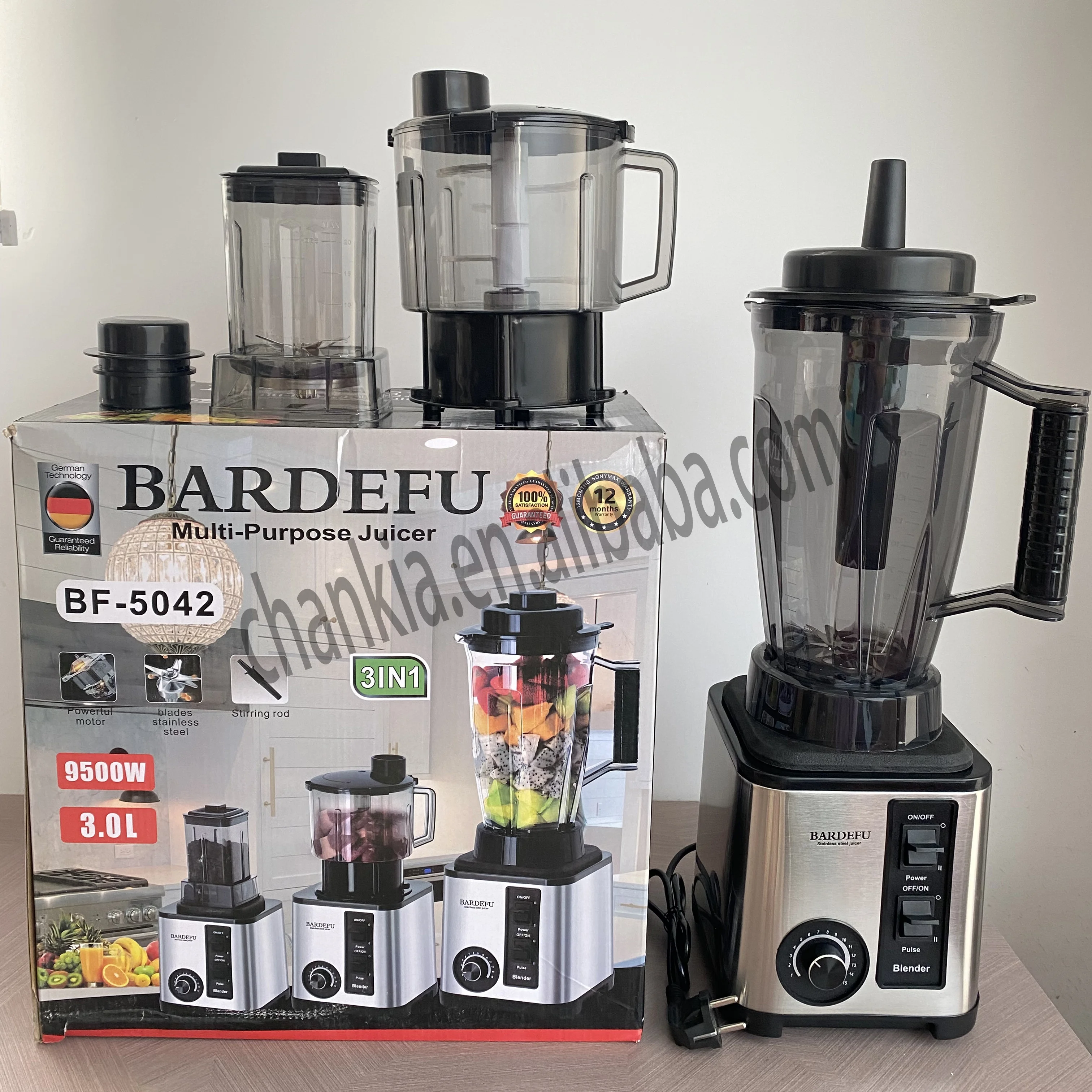 BARDEFU Commercial Kitchen 8 in 1Blender Fresh Orange Industrial Grinder Extractor and Smoothie Juicers Machine Mixers Blender