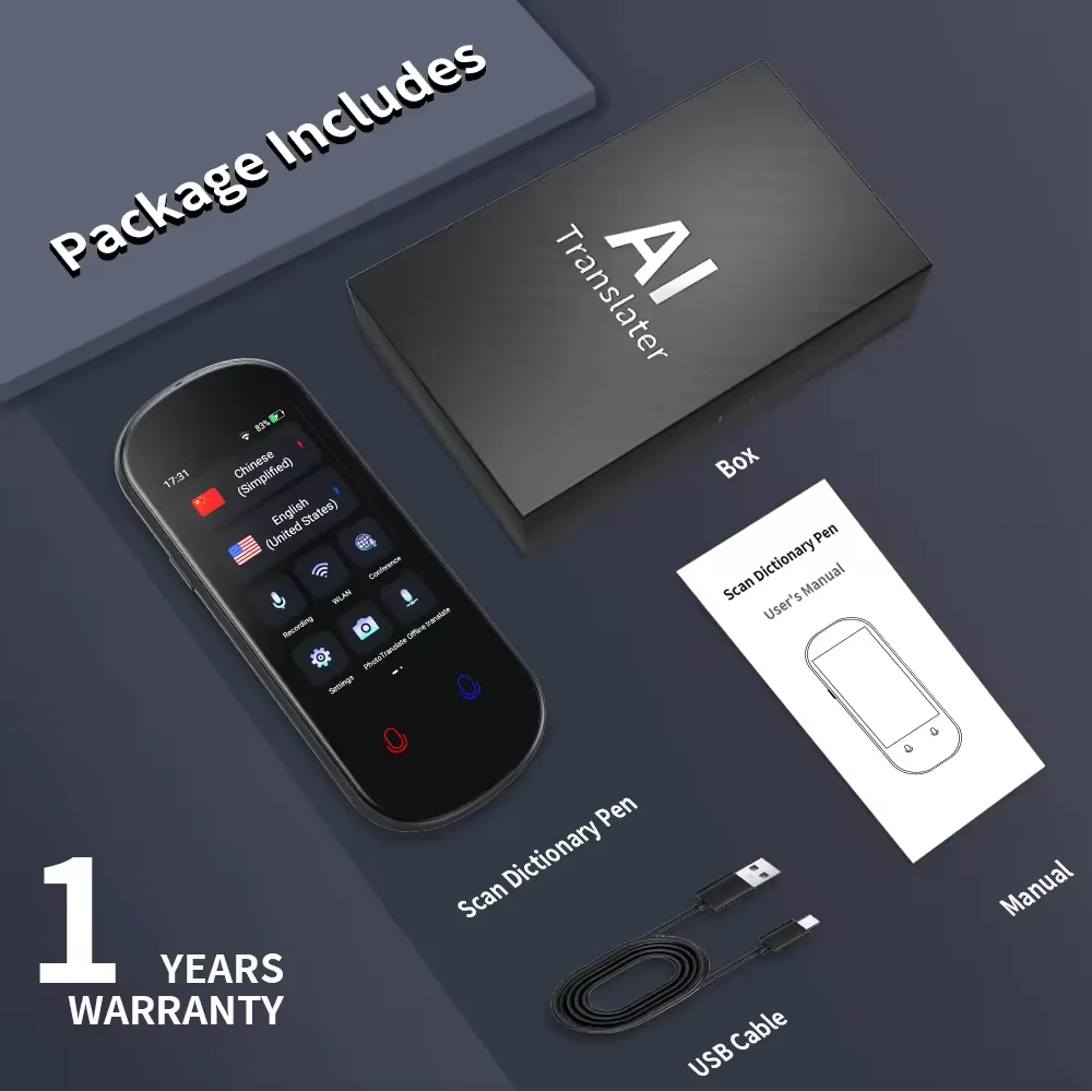 Z2ポータブルスマートAI音声翻訳機107言語オンラインオフライン