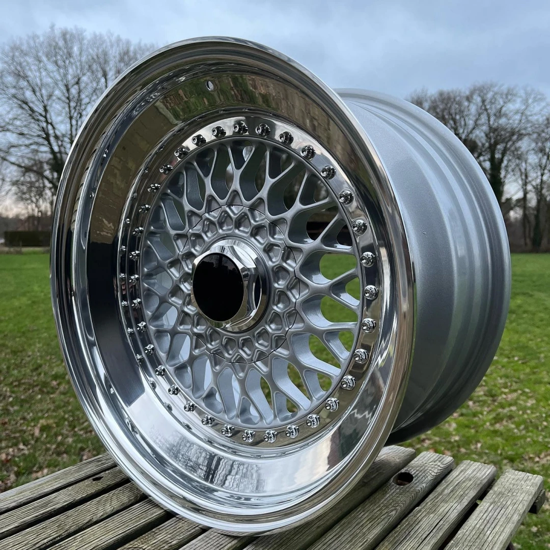 Bku Custom 3pc Forged Step up Lip 5x120 4x100 Wheels 15 16 17 18 Inch Alloy Car Wheel Rim for BMW E30 M3 E34 E36 E28 E46 Wheel