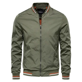 Wholesale new design color custom satin mens windproof bomber baseball winter jacket