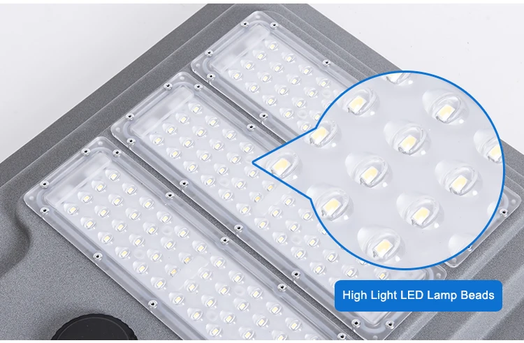 smart motion sensor outdoor waterproof IP65 integrated all in one led solar street light 50w 80w 100w