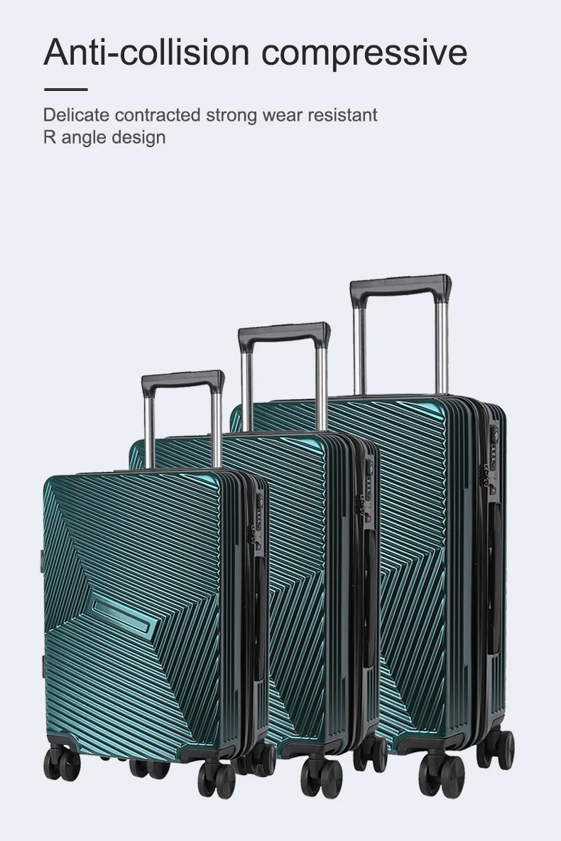 Custom Tag Travel 3 Piece Trolley Suitcase Luggage Factory Suitcase ...