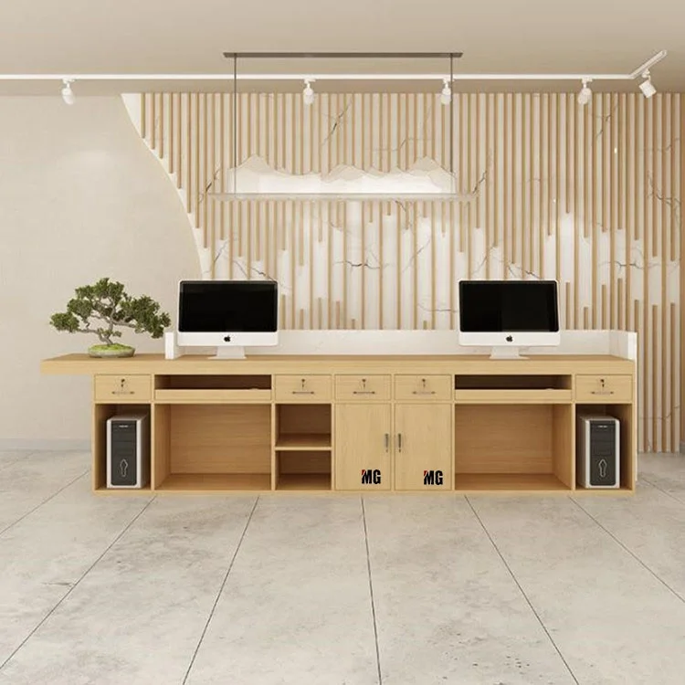 Nordic Style Minimalist High Quality Modern Reception Counter Lobby Desk Modern Reception Desks